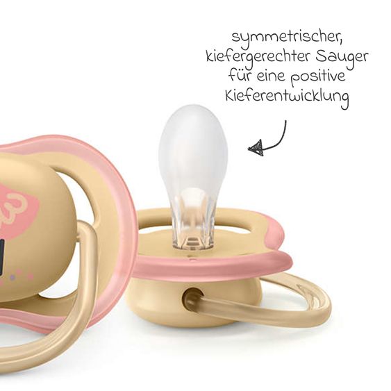 Philips Avent Schnuller 2er Pack Ultra Air 0-6 M - Vogel / Kirsche