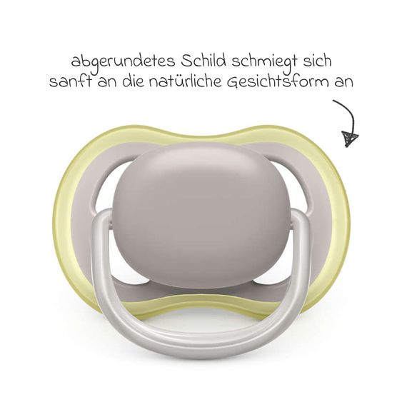 Philips Avent Schnuller 2er Pack Ultra Air 6-18 M - Grün / Grau