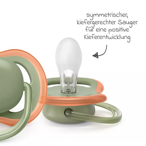 Philips Avent Schnuller 2er Pack Ultra Air 6-18 M - Grün / Grau