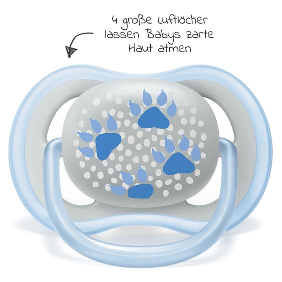 Philips Avent Schnuller 2er Pack Ultra Air 6-18 M - SCF085/03 - Bär Tatze