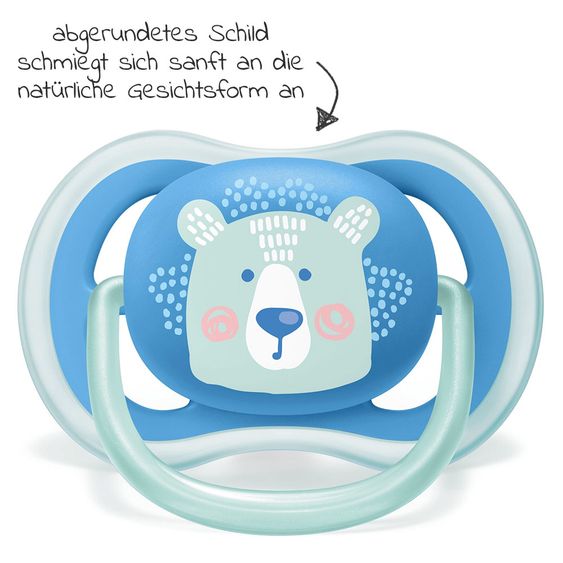 Philips Avent Schnuller 2er Pack Ultra Air 6-18 M - SCF085/03 - Bär Tatze