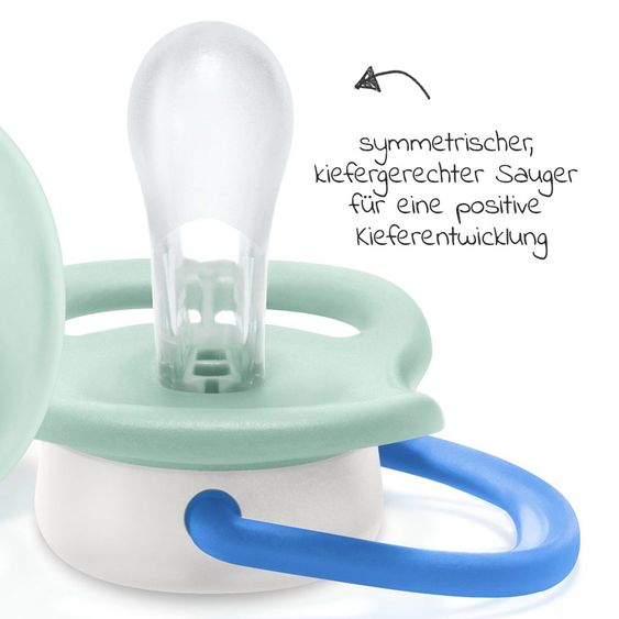 Philips Avent Schnuller 2er Pack Ultra Air Collection Animals 0-6 M - SCF080/05 - Elephant Penguin