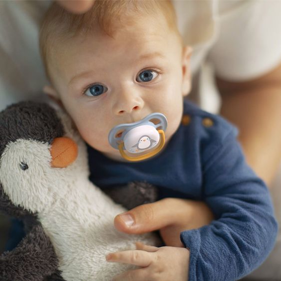Philips Avent Schnuller 2er Pack Ultra Air Collection Animals 0-6 M - SCF080/05 - Elephant Penguin