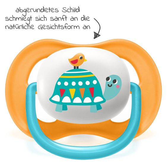 Philips Avent Ciuccio 2 pezzi collezione Ultra Air Animali 6-18 M - SCF080/07 - Pinguino Tartaruga