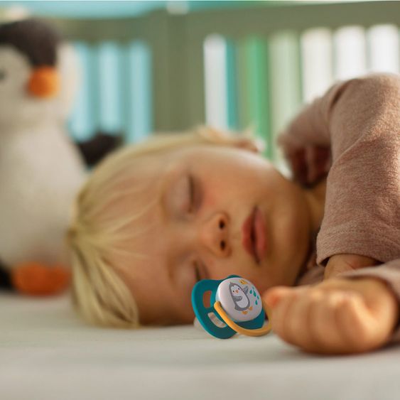 Philips Avent Ciuccio 2 pezzi collezione Ultra Air Animali 6-18 M - SCF080/07 - Pinguino Tartaruga
