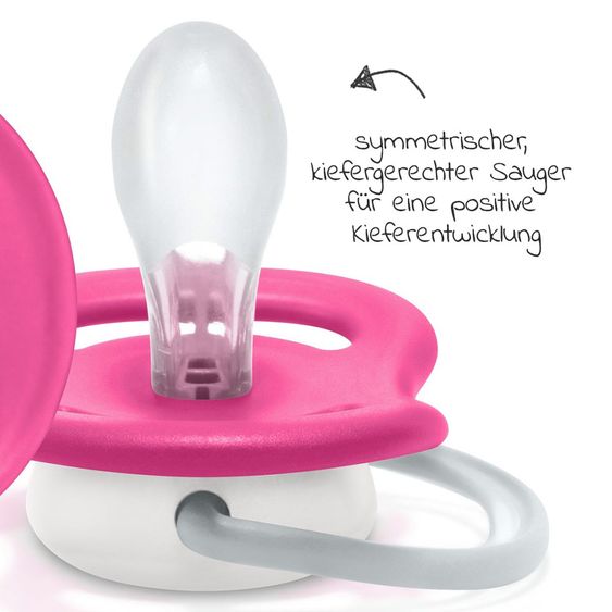 Philips Avent Schnuller 2er Pack Ultra Air Collection Animals 6-18 M - SCF080/08 - Elephant Penguin