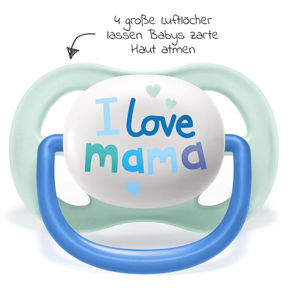 Philips Avent Schnuller 2er Pack Ultra Air Collection Happy 0-6 M - SCF080/01 - Mama Boat