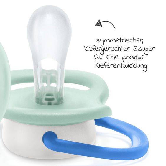 Philips Avent Schnuller 2er Pack Ultra Air Collection Happy 0-6 M - SCF080/01 - Mama Boat