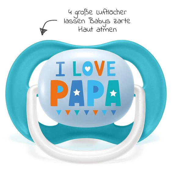 Philips Avent Pacifier 2-pack Ultra Air Collection Happy 6-18 M - SCF080/03 - Papa Boat