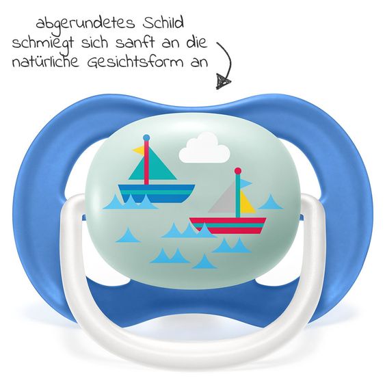 Philips Avent Pacifier 2-pack Ultra Air Collection Happy 6-18 M - SCF080/03 - Papa Boat
