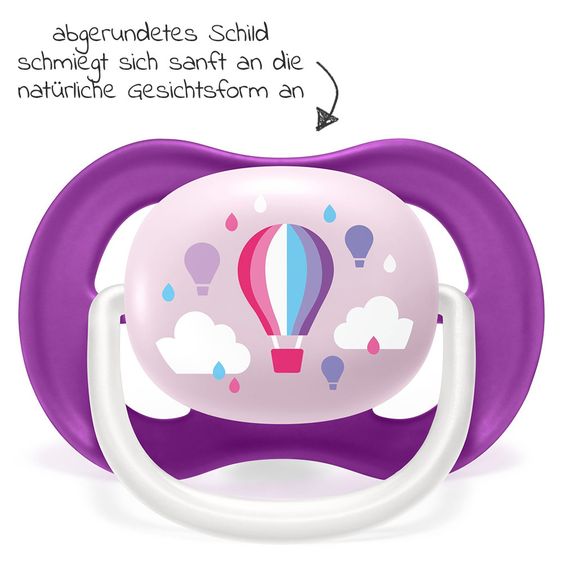 Philips Avent Schnuller 2er Pack Ultra Air Collection Happy 6-18 M - SCF080/04 - Papa Ballon