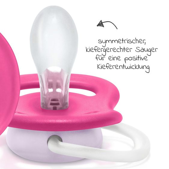Philips Avent Schnuller 2er Pack Ultra Air Collection Happy 6-18 M - SCF080/04 - Papa Ballon