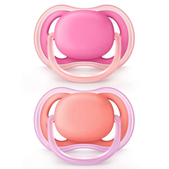 Philips Avent Schnuller 2er Pack Ultra Air - Silikon 6-18 M - Rosa Apricot