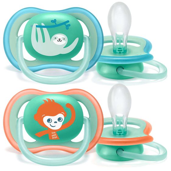 Philips Avent Schnuller 2er Pack Ultra Air - Silikon ab 18 M - Affe & Faultier