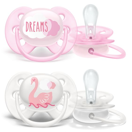 Philips Avent Schnuller 2er Pack Ultra Soft 0-6 M - Dreams / Schwan