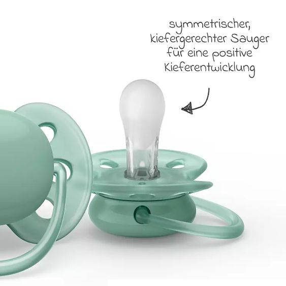 Philips Avent Schnuller 2er Pack Ultra Soft 0-6 M - Grün / Apricot