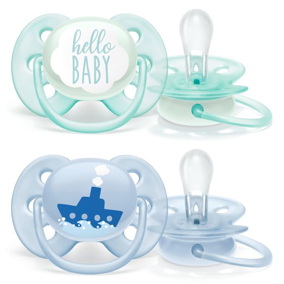 Philips Avent Schnuller 2er Pack Ultra Soft 0-6 M - Hello / Boot