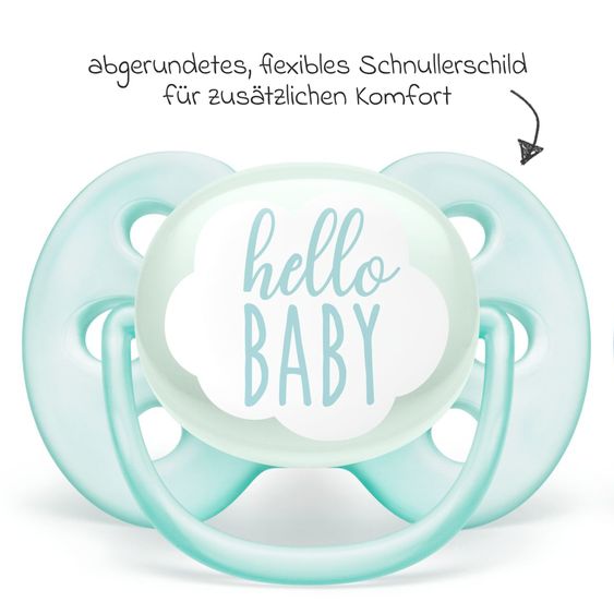 Philips Avent Schnuller 2er Pack Ultra Soft 0-6 M - Hello / Boot