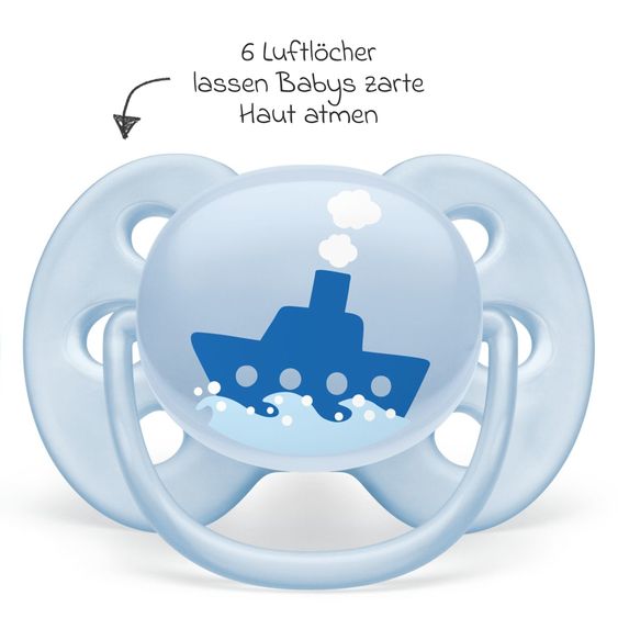 Philips Avent Schnuller 2er Pack Ultra Soft 0-6 M - Hello / Boot