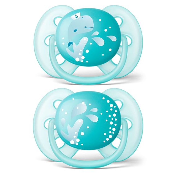 Philips Avent Schnuller 2er Pack Ultra Soft - Silikon 6-18 M - Türkis