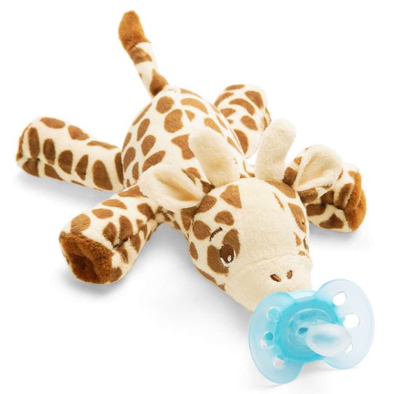 Philips Avent Schnullertier Snuggle Giraffe + Schnuller Ultra Soft - Silikon 0-6 M - SCF348/11