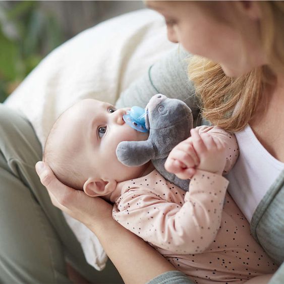 Philips Avent Schnullertier Snuggle Robbe + Schnuller Ultra Soft - Silikon 0-6 M - SCF348/14