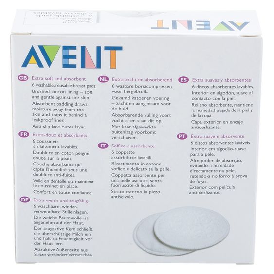 Philips Avent Stilleinlage 6er Pack waschbar SCF155/06