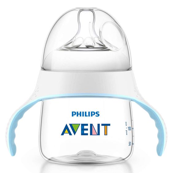 Philips Avent Trink-Lern-Set Naturnah 150 ml - Silikon 3 Loch - SCF251/00 - Weiß