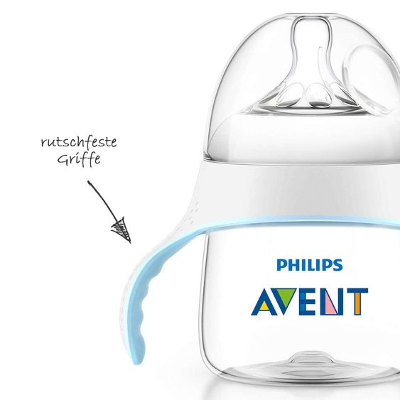 Philips Avent Trink-Lern-Set Naturnah 150 ml - Silikon 3 Loch - SCF251/00 - Weiß