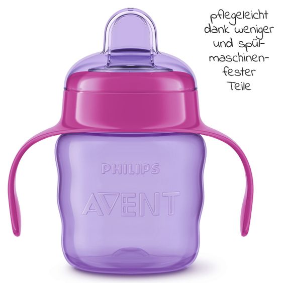 Philips Avent Drinking cup / beak cup with soft silicone beak 200 ml - Pink / Purple