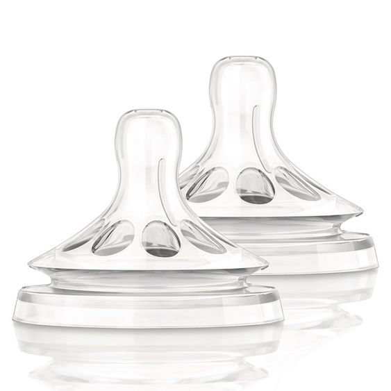 Philips Avent Trinksauger 2er Pack Naturnah - Silikon Schlitz Brei - SCF656/27
