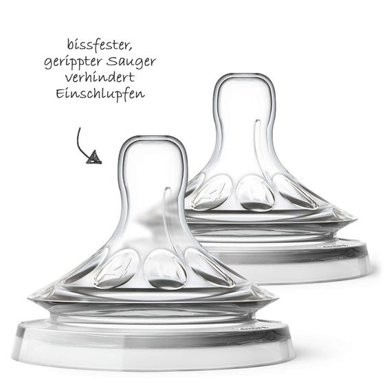 Philips Avent Trinksauger 2er Pack Naturnah Ultra Soft - Silikon Gr. 4 - SCF044/27