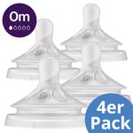 Trinksauger 4er Pack Natural Response - Silikon Saugerstufe 1 - 0M (Newborn)