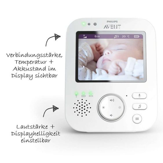 Philips Avent Video-Babyphone digital 3,5 Zoll - SCD630/26