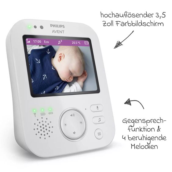 Philips Avent Video-Babyphone Premium SCD892/26 - inkl. Reisetasche