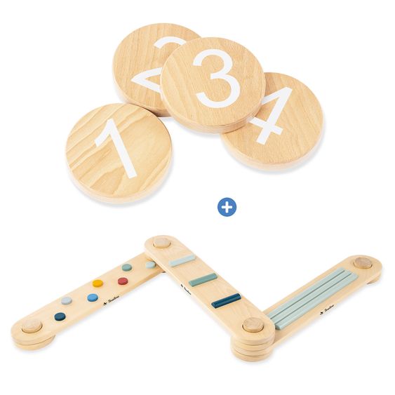 Pinolino 13-tlg. Balance-Set Kari mit Parcours & Steine - Natur