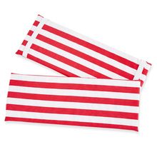 2-tlg. Polsterauflage für Sitzgarnitur Nicki - Streifen - Rot Weiß