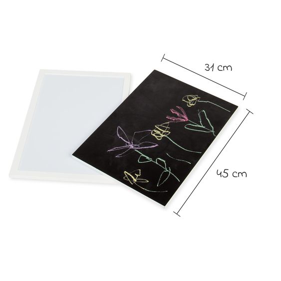 Pinolino Set De 2 Plateaux De Table avec Tableau Magnétique et Peinture Tableau pour Linnea - Blanc