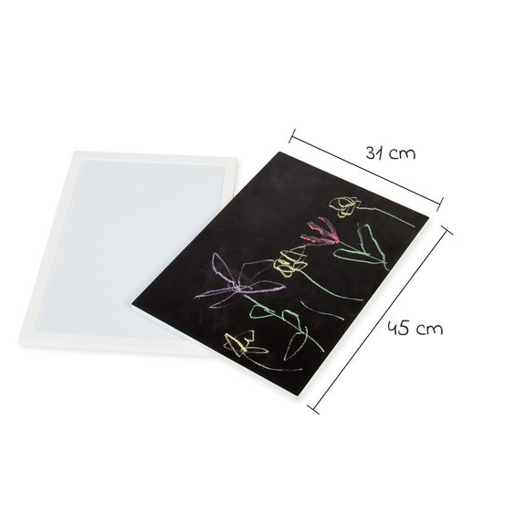 Pinolino Set De 2 Plateaux De Table avec Tableau Magnétique et Peinture Tableau pour Linnea - Blanc