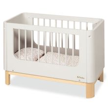 4-pc. Doll Bed Malea incl. 3-pc. bedding flower pattern pink - White