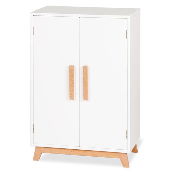 Pinolino 4-tlg. Puppenschrank Marit mit 1 Einlegeboden, 1 Kleiderstang inkl. 3 Kleiderbügel - Weiß