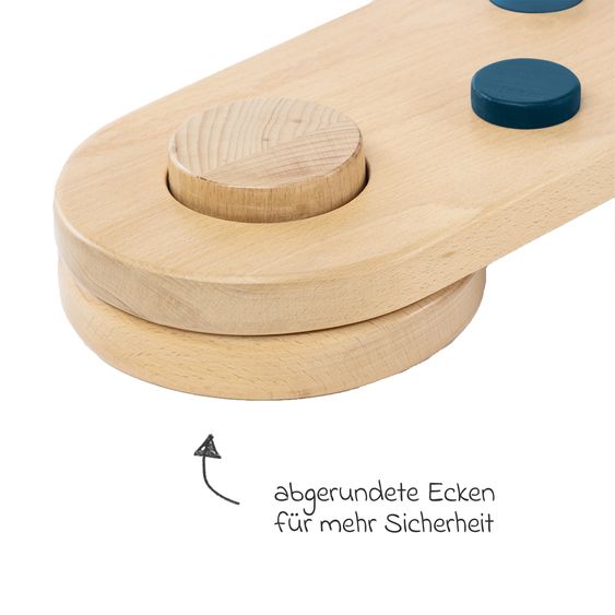 Pinolino 9-tlg. Balance Parcours Kari 3 Balancierbalken, 6 Verbindungselemente bis 50 kg belastbar - Natur