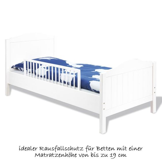 Pinolino Bettschutzgitter Classic Weiß 90 cm - Buche massiv