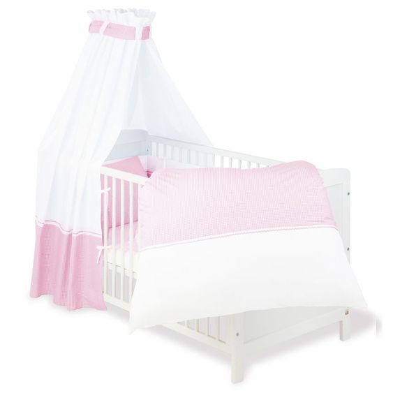 Pinolino Bettwäsche-Set - Vichy Karo Rose