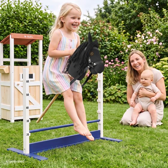 Pinolino Obstacle Hoppe 5 Fois Réglable En Hauteur - Bleu