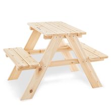 Kinder-Sitzgarnitur Nicki für 2 Kinder - Fichte massiv - Natur