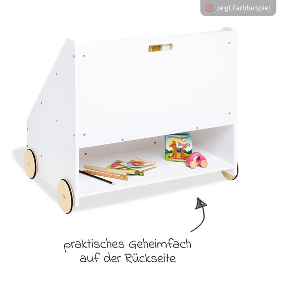 Pinolino Kinderbücherregal Lasse mit Rollen & 3 Fächer - Grau