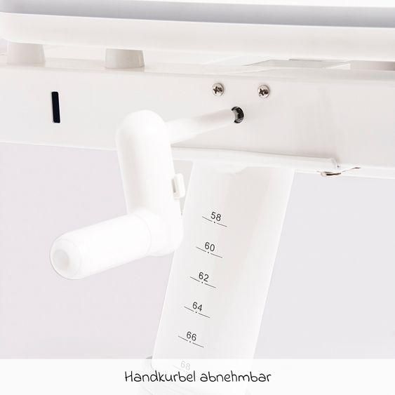 Pinolino Children's Desk Liam Height-adjustable tabletop & 1 drawer - White