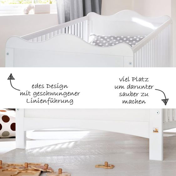 Pinolino Kinderzimmer Florentina 13-tlg. Inkl Textilkollektion Punkte Grau