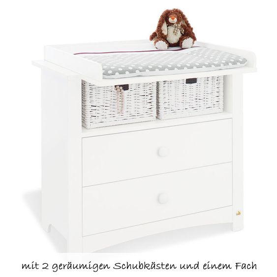 Pinolino Kinderzimmer Florentina 13-tlg. Inkl Textilkollektion Punkte Grau